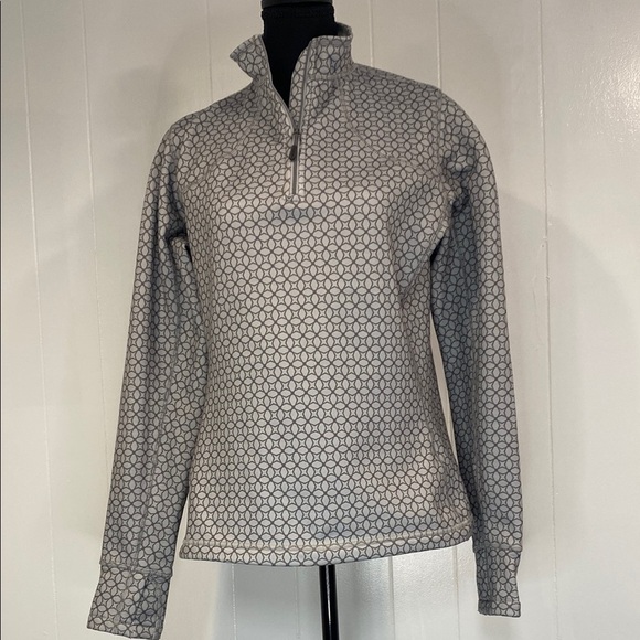 Lands' End Quarter-Zip Pullover Sweatshirt Reflective Performance Gray Size 12 - Picture 1 of 16